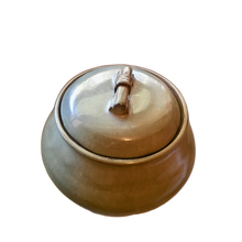 Load image into Gallery viewer, Vintage Signature Sage Green Ceramic Pottery with Lid