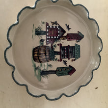 Load image into Gallery viewer, Vintage Home & Garden Party Birdhouse Stoneware Pie Dish – Deep Fluted, Oven-Safe Beauty for Your Cherished Home