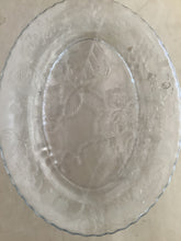 Load image into Gallery viewer, Vintage Timeless Clear Glass Platter with Embossed Leaves and Fruits