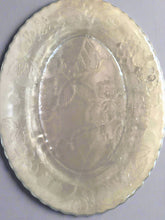 Load image into Gallery viewer, Vintage Timeless Clear Glass Platter with Embossed Leaves and Fruits