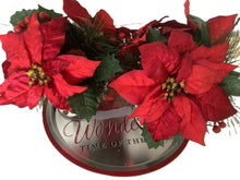 Load image into Gallery viewer, Vintage Red Poinsettia Ceramic Pots - Holiday Decor Set of 2