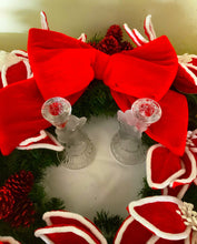 Load image into Gallery viewer, Vintage Frosted Glass Angel Taper Candle Holders, Pair