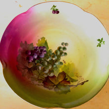 Load image into Gallery viewer, Vintage J&C Bavaria Louise Hand-Painted Grape Bowl by A. Koch – Antique Scalloped Gold Rim Decorative Art Pottery, Circa 1910s – Unique Pre-Loved Home Treasure