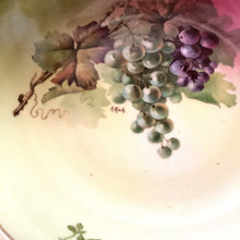 Load image into Gallery viewer, Vintage J&C Bavaria Louise Hand-Painted Grape Bowl by A. Koch – Antique Scalloped Gold Rim Decorative Art Pottery, Circa 1910s – Unique Pre-Loved Home Treasure