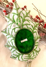 Load image into Gallery viewer, Treasures by Tawanna Vintage Metal Leaf Tray with Glass Berries - Holiday Decor & Dish