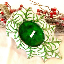 Load image into Gallery viewer, Treasures by Tawanna Vintage Metal Leaf Tray with Glass Berries - Holiday Decor & Dish