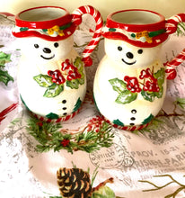 Load image into Gallery viewer, Treasure by Tawanna Tracy Porter Pre-Loved Snowman Holiday Ceramic Mugs (2)