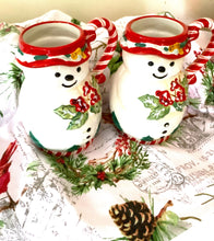 Load image into Gallery viewer, Treasure by Tawanna Tracy Porter Pre-Loved Snowman Holiday Ceramic Mugs (2)