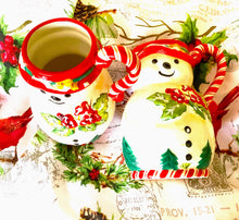 Load image into Gallery viewer, Treasure by Tawanna Tracy Porter Pre-Loved Snowman Holiday Ceramic Mugs (2)