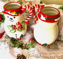 Load image into Gallery viewer, Treasure by Tawanna Tracy Porter Pre-Loved Snowman Holiday Ceramic Mugs (2)