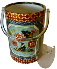 Load image into Gallery viewer, Treasures by Tawanna: Pre-loved Floral Ice Bucket with Clear Lid & Handle