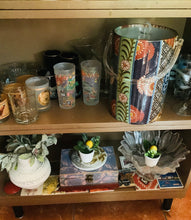Load image into Gallery viewer, Treasures by Tawanna: Pre-loved Floral Ice Bucket with Clear Lid & Handle
