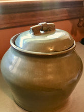 Load image into Gallery viewer, Vintage Signature Sage Green Ceramic Pottery with Lid