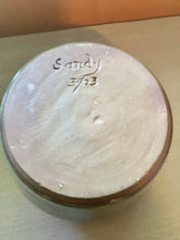 Load image into Gallery viewer, Vintage Signature Sage Green Ceramic Pottery with Lid