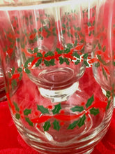 Load image into Gallery viewer, Treasures by Tawanna Pre-loved Holly Berry Painted Stemless Wine Goblets, Set of 6