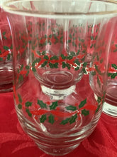 Load image into Gallery viewer, Treasures by Tawanna Pre-loved Holly Berry Painted Stemless Wine Goblets, Set of 6