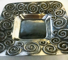 Load image into Gallery viewer, Vintage Old Town Pewter Bowl - Swirl Embossed Decorative Dish