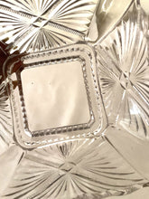 Load image into Gallery viewer, Timeless Etched Glass Square Bowl | Vintage Scalloped Crystal Decor | One-of-a-Kind Home Treasure