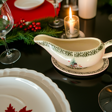 Load image into Gallery viewer, Treasures by Tawanna Vintage Green and Red Holiday Gravy Boat Set