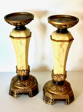 Load image into Gallery viewer, Vintage Ceramic Sunflower Yellow Candle Holders (2)