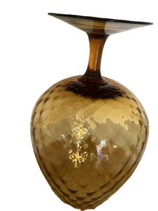 Amber Diamond Pattern Brandy Sniffer.