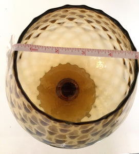 Amber Diamond Pattern Brandy Sniffer.