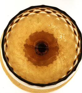 Amber Diamond Pattern Brandy Sniffer.