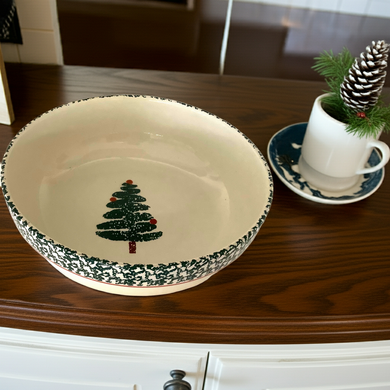 Furio Vintage Christmas Vintage Tree Serving Bowl.