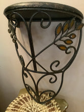 Load image into Gallery viewer, Treasures by Tawanna: Vintage Bronze Metal Wall Shelves with Jeweled Leaves (Pair)