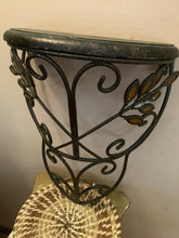 Load image into Gallery viewer, Treasures by Tawanna: Vintage Bronze Metal Wall Shelves with Jeweled Leaves (Pair)