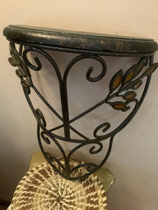 Treasures by Tawanna: Vintage Bronze Metal Wall Shelves with Jeweled Leaves (Pair)