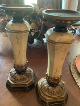 Load image into Gallery viewer, Vintage Ceramic Sunflower Yellow Candle Holders (2)