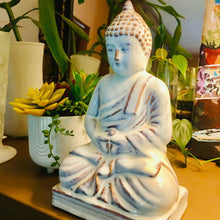 Load image into Gallery viewer, One-of-a-Kind Meditating Buddha Statue – Pearl White Ceramic Zen Decor for Your Sanctuary