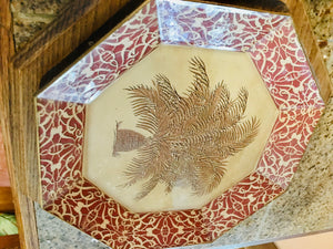 Treasures by Tawanna Vintage Palm Tree Octagonal Découpage Plates - Set of 2