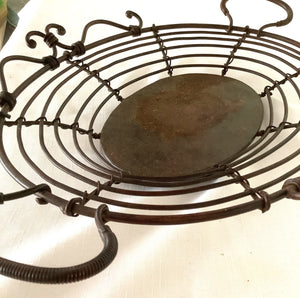 Metal Tray with Rope-Like Handles