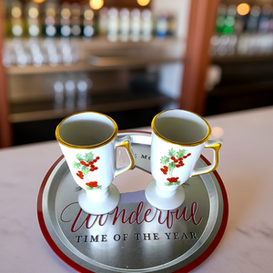 Treasures by Tawanna Hall 1272 Vintage Hand-Painted Irish Mugs - Set of 2, 12 oz Ceramic