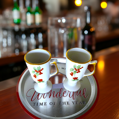 Treasures by Tawanna Hall 1272 Vintage Hand-Painted Irish Mugs - Set of 2, 12 oz Ceramic