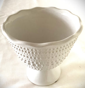 White Hobnail Planters