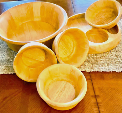 Wooden Salad Bowl Set