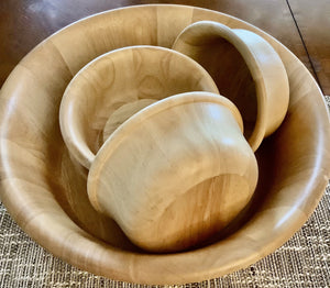 Wooden Salad Bowl Set