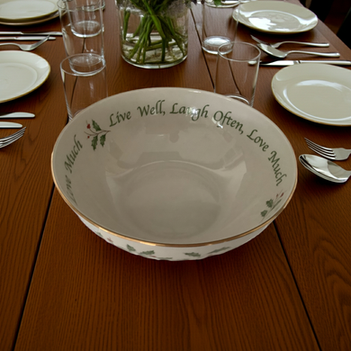 Lenox Holiday Porcelain Serving Bowl 9