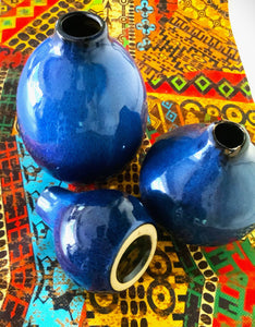 Cobalt Blue Mini Vases (3)