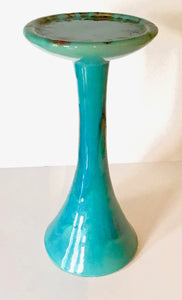 Sea Green Pedestal Ceramic Candle Holder