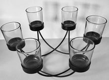 Load image into Gallery viewer, Black Candelabra with 6 Candle Holders