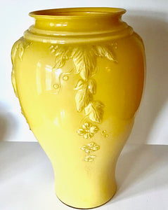 Yellow Glass-Blown Vase