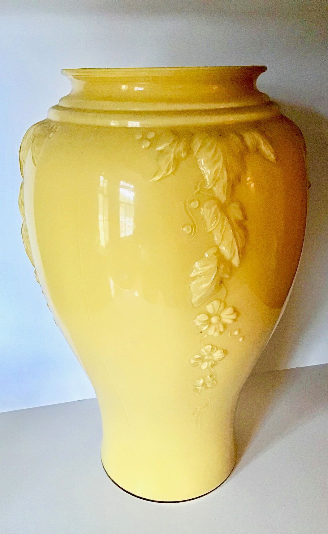 Yellow Glass-Blown Vase