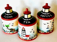 Load image into Gallery viewer, Lighthouse 3 Piece Canister Set