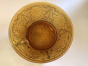 Tiara Amber Indiana Glass Serving Bowl