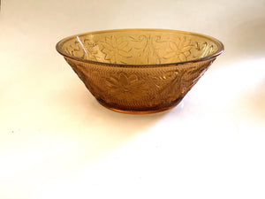 Tiara Amber Indiana Glass Serving Bowl