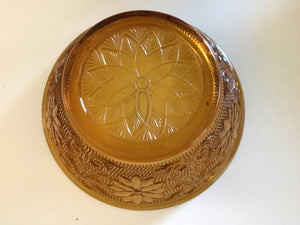 Tiara Amber Indiana Glass Serving Bowl